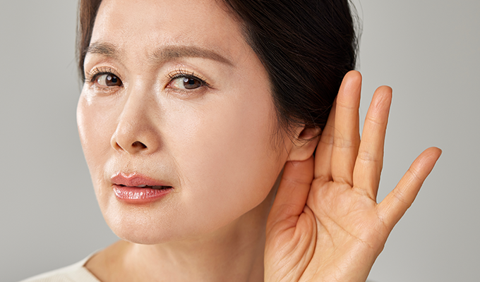 난청을 표현한 코 이미지